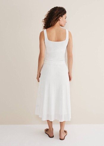 Phase Eight Clarated Co-Ord Skirts White Canada | EQGOLN-409